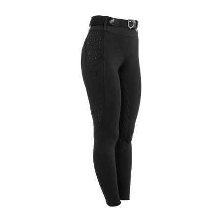 Dameslegging met hoge taille met riemlussen en strass Equestro dames