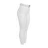 Dameslegging met hoge taille met riemlussen en strass Equestro dames - Wit