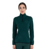 Damesfleece met hoge kraag in fleece met driekwart ritssluiting Equestro dames - Pijnboombos