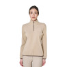 Damesfleece met hoge kraag in fleece met driekwart ritssluiting Equestro dames - Kasseien