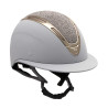 Cap Apocalypse dames met beklede schaal en strass Astm F1163-23 goedkeuring Equestro - IJsgrijs / gmt