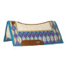 Contoured zadeldekje met wollen deken 34x36 Platinum Pro - Blauw / paars / antiek wit