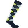 Equithème Argyle damessokken - Marine / geel