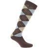 Equithème Argyle damessokken - Bruin / lichtblauw