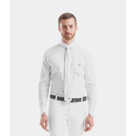 Design Heren wedstrijdshirt met lange mouwen voor paardrijden Horse Pilot