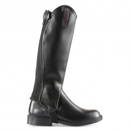 Mini-chaps PU-leer strass kind Horze