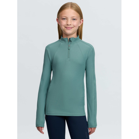 Geribd T-shirt van technische stof gestreept LeMieux Young Rider