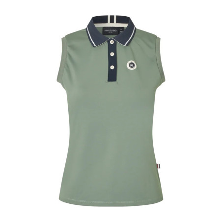 Mouwloze poloshirt voor dames in piqué KLLaura Kingsland