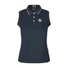 Mouwloze poloshirt voor dames in piqué KLLaura Kingsland - Marine