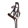 Roze goud leren hoofdstel Hobby Horsing HKM - Bruin