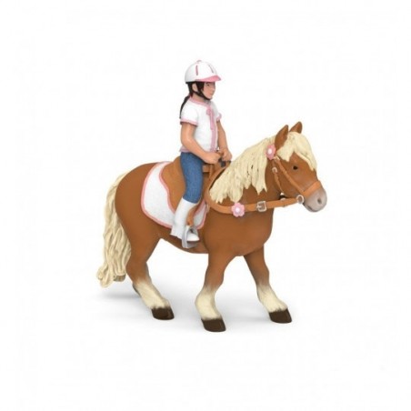 Shetland pony figuur met zadel Papo
