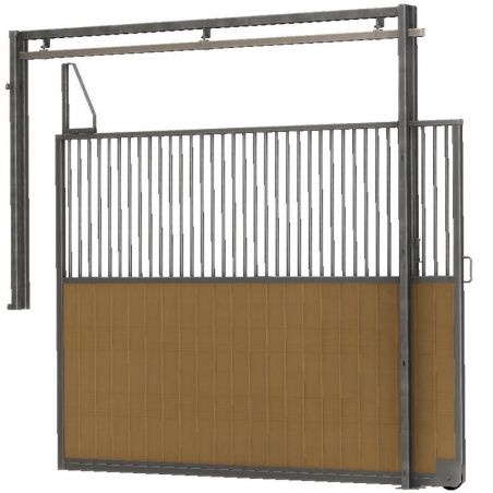 Schuifbare boxscheiding met tralies/hout 4 m La Gée