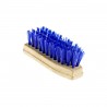 Hoefborstel Horze houten basis - Blauw