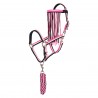 Halster en lange anti-vliegen nylon Imperial Riding - Neonroze