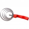Ronde metalen rosborstel met handvat Imperial Riding - Rood