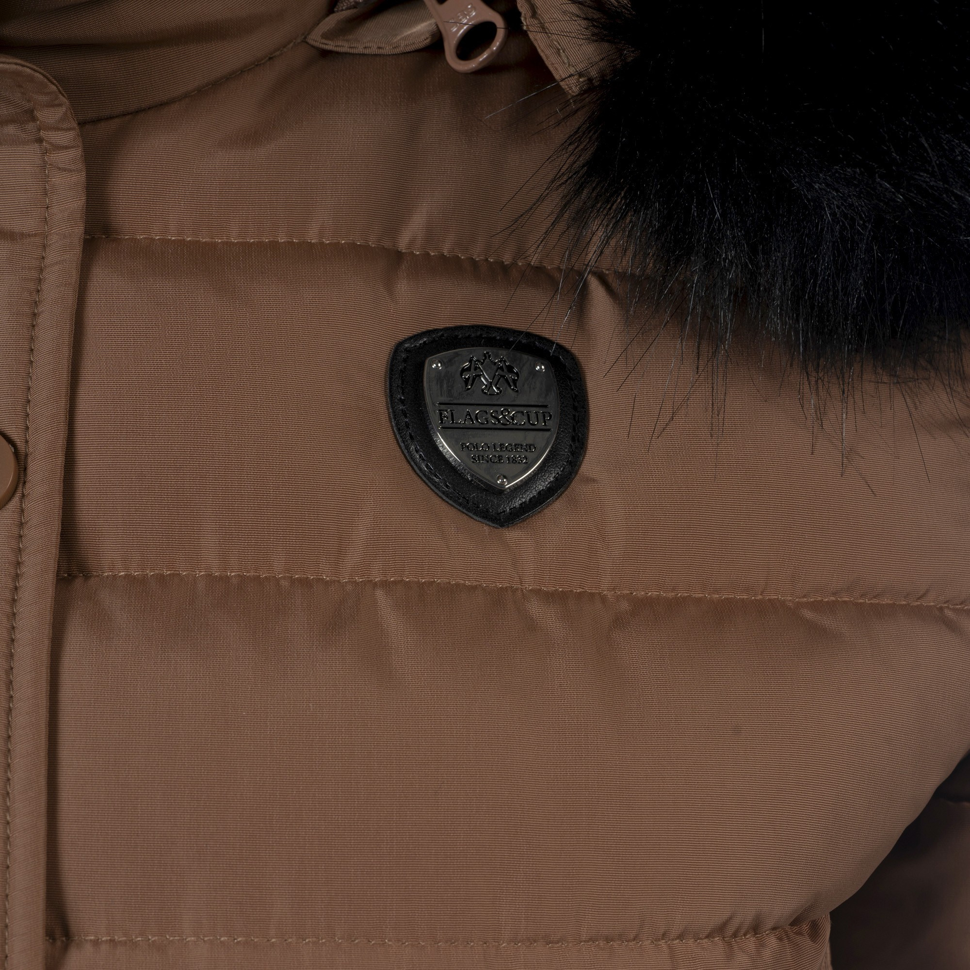 Damesparka Sarnia Flags & Cup Mokka Bruin Damesparka Sarnia Flags & Cup Mokka Bruin