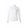 Wedstrijdpolo met lange mouwen van kant Sylvie Horze - Wit