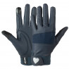 Kindergloves Horze met glinsterende hartjesprint - Donker marineblauw