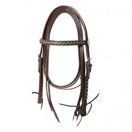 Western hoofdstel Lakota Silver Wire met teugels