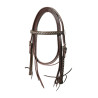 Western hoofdstel Lakota Silver Wire met teugels - Bruin