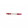 Dubbele nylon Lakota halsband - Rood