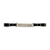 Lakota lederen armband met dubbele ketting - Zwart