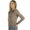Dameshoodie met ritssluiting Naousa Flags & Cup - Taupe
