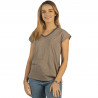 Dames T-shirt Janina Flags & Cup - Taupe