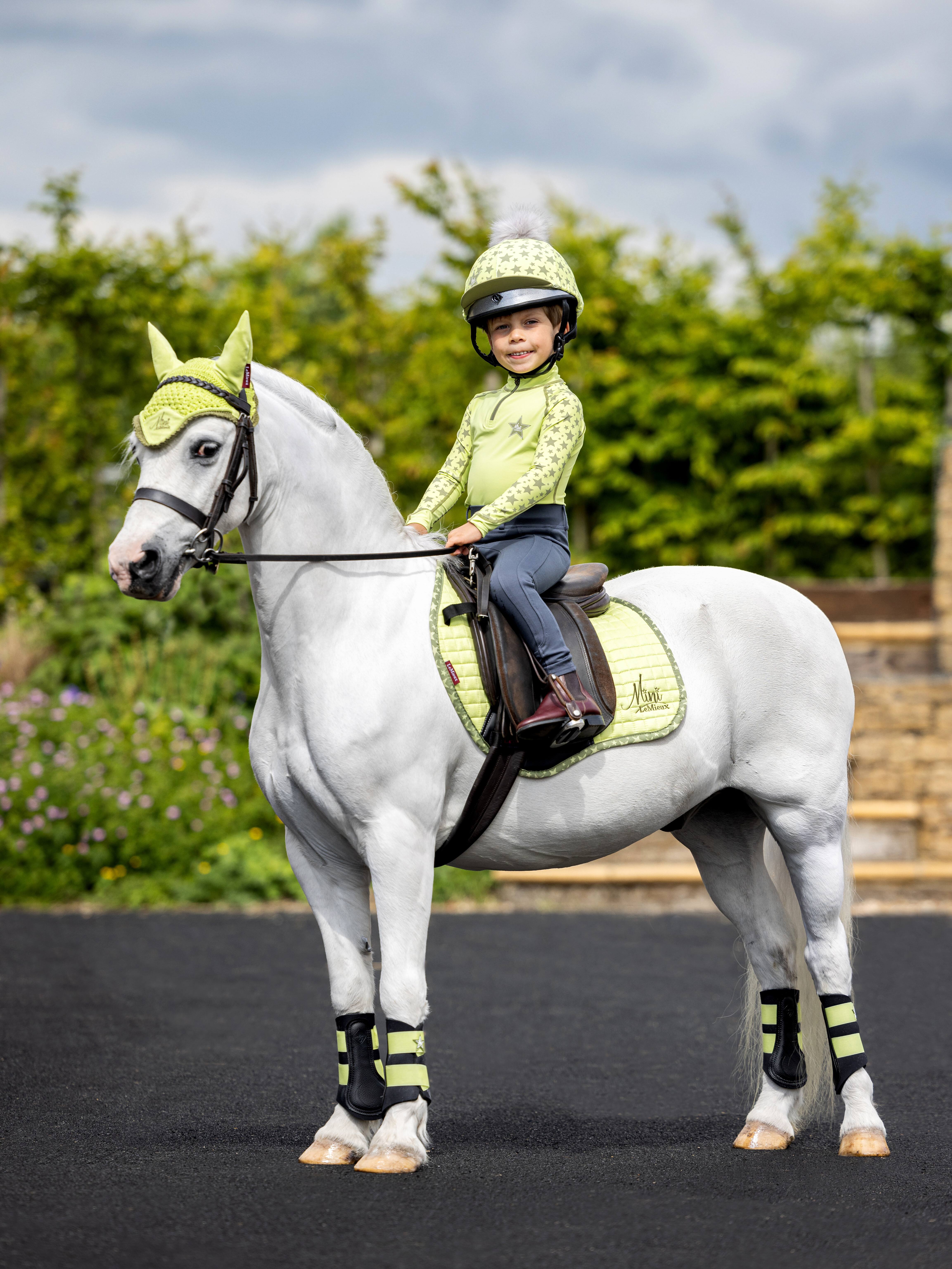 Mini LeMieux Suede Jump Vierkant Tapis Chilli oud model Rood