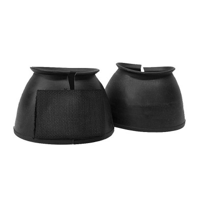 Cloches Finn-Tack caoutchouc avec velcro poney Noir