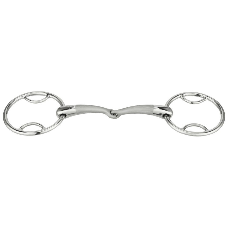 Gebroken bit met 2 Sprenger Satinox ringen