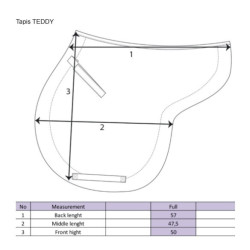 Schokdempend zadeldek Teddy Welltex Back On Track Schokdempend zadeldek Teddy Welltex Back On Track