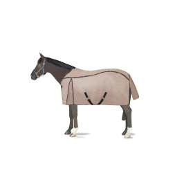 Combo vliegen-deken B Vertigo met afneembare halsbedekking en UV-bescherming Gemberkoekje Beige