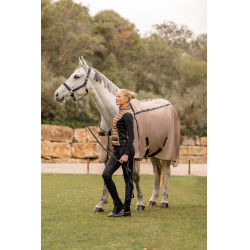 Combo vliegen-deken B Vertigo met afneembare halsbedekking en UV-bescherming Gemberkoekje Beige