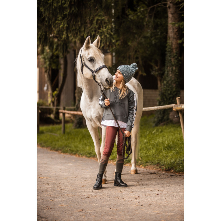 Paardrijlegging silicone Horze Leighton Junior met full grip en warme voering Paardrijlegging silicone Horze Leighton Junior met full grip en warme voering