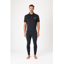 Rijbroek met kniestukken B Vertigo Damien heren Donker antracietgrijs