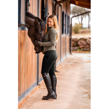 Broek met volledige grip voor alle seizoenen Horze Mira Zwart