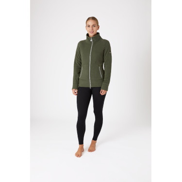 Fleece paardrijjas Horze Ellie dames Smaragdgroen Fleece paardrijjas Horze Ellie dames Smaragdgroen