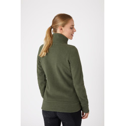 Fleece paardrijjas Horze Ellie dames Smaragdgroen Fleece paardrijjas Horze Ellie dames Smaragdgroen