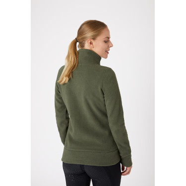 Fleece paardrijjas Horze Ellie dames Smaragdgroen Fleece paardrijjas Horze Ellie dames Smaragdgroen
