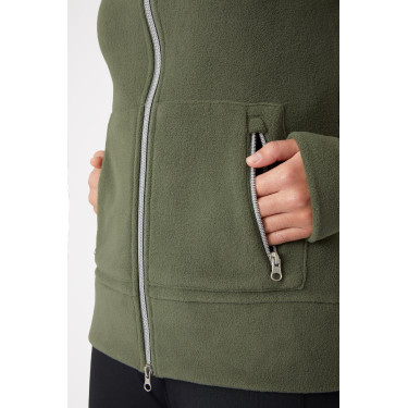 Fleece paardrijjas Horze Ellie dames Smaragdgroen Fleece paardrijjas Horze Ellie dames Smaragdgroen