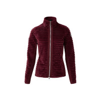 Gestreepte fleece paardrijjas Horze Della dames Port Royale Bordeaux Gestreepte fleece paardrijjas Horze Della dames Port Royale Bordeaux