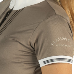 Polo Kavala dames korte mouwen Flags & Cup Bleu marine