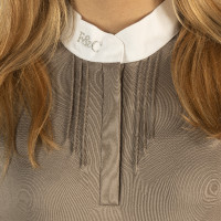 Polo Kavala dames lange mouwen Flags & Cup Bleu marine