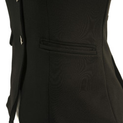 Wedstrijdjas meisje Plorina Flags & Cup Zwart