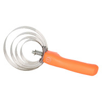 Ronde metalen rosborstel met handvat Imperial Riding Fluoro oranje