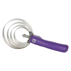 Ronde metalen rosborstel met handvat Imperial Riding Koninklijk violet