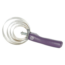 Ronde metalen rosborstel met handvat Imperial Riding Donkerpaars Bordeaux