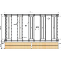 Séparation affouragement pour extension abri simple pente La Gée Séparation affouragement pour extension abri simple pente La Gée