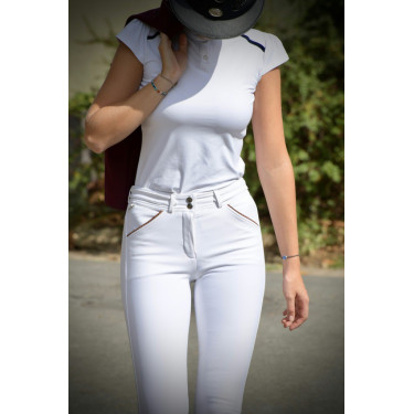 Pantalon Pénélope Point Sellier Wit Pantalon Pénélope Point Sellier Wit